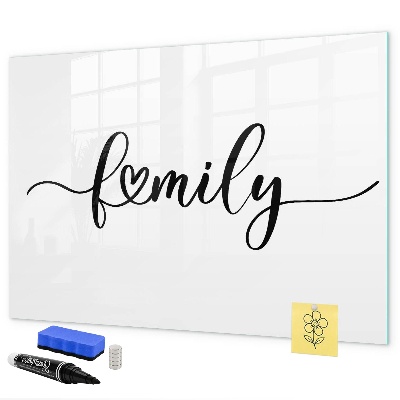 Tableau magnétique effaçable Souvenirs de famille sur le mur
