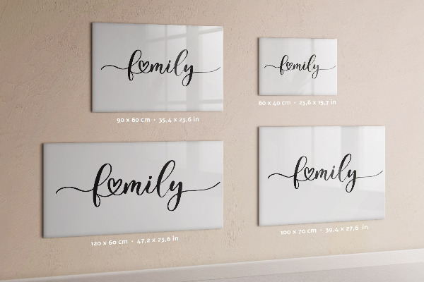 Tableau magnétique effaçable Souvenirs de famille sur le mur