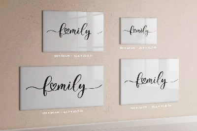 Tableau magnétique effaçable Souvenirs de famille sur le mur