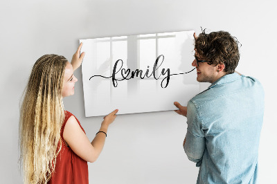 Tableau magnétique effaçable Souvenirs de famille sur le mur