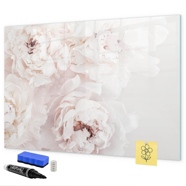 Tableau magnétique effaçable Motif floral avec espace pour photos