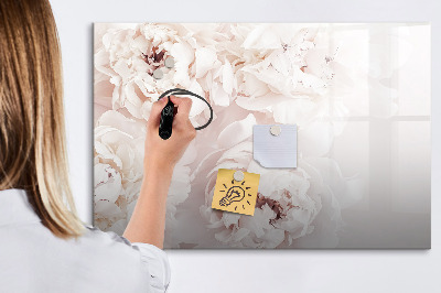 Tableau magnétique effaçable Motif floral avec espace pour photos