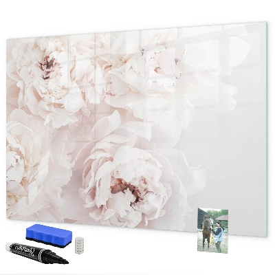 Tableau magnétique effaçable Motif floral avec espace pour photos