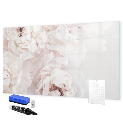 Tableau magnétique effaçable Motif floral avec espace pour photos