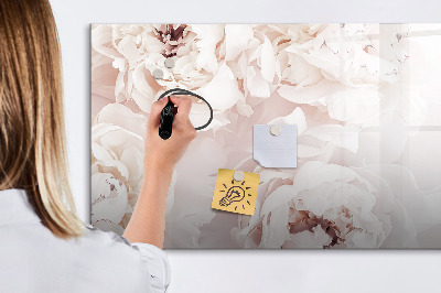 Tableau magnétique effaçable Motif floral avec espace pour photos