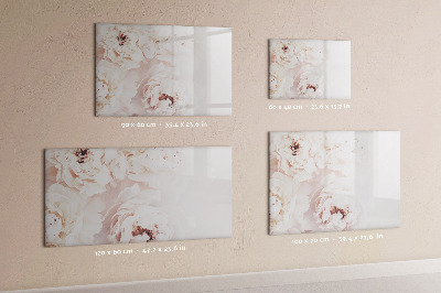 Tableau magnétique effaçable Motif floral avec espace pour photos