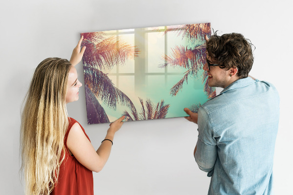 Tableau effaçable magnétique Souvenirs d'été dans un style tropical