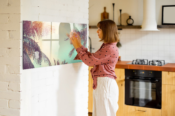 Tableau effaçable magnétique Souvenirs d'été dans un style tropical