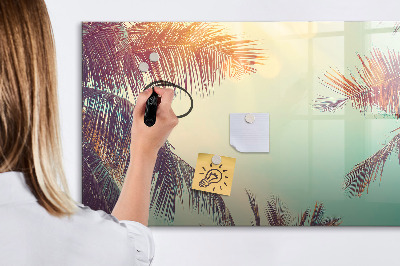 Tableau effaçable magnétique Souvenirs d'été dans un style tropical