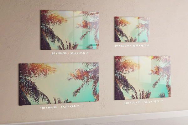 Tableau effaçable magnétique Souvenirs d'été dans un style tropical