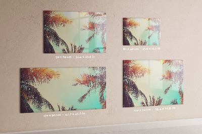 Tableau effaçable magnétique Souvenirs d'été dans un style tropical