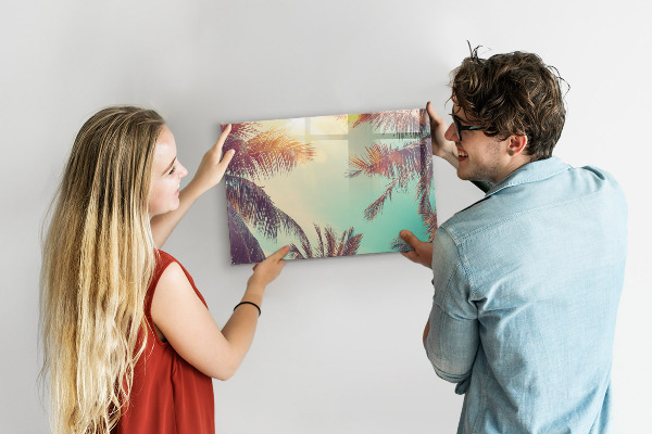 Tableau effaçable magnétique Souvenirs d'été dans un style tropical