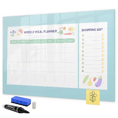 Tableau effaçable magnétique Planificateur de repas et liste de courses