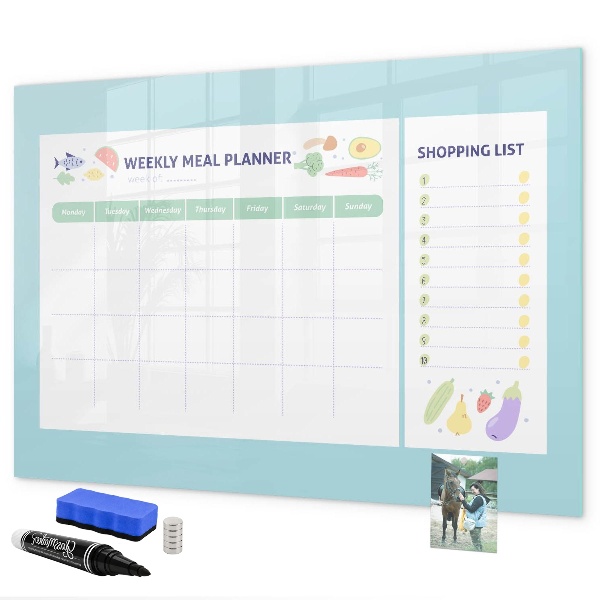 Tableau effaçable magnétique Planificateur de repas et liste de courses