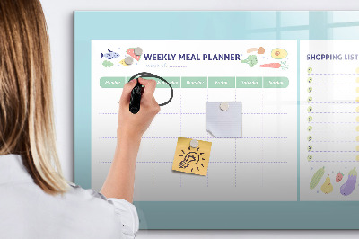 Tableau effaçable magnétique Planificateur de repas et liste de courses