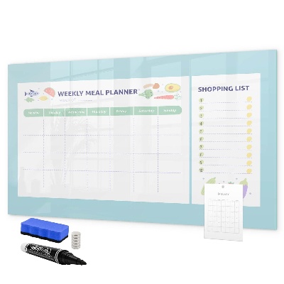 Tableau effaçable magnétique Planificateur de repas et liste de courses