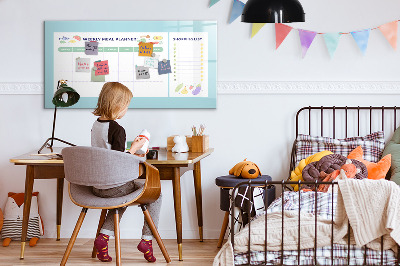 Tableau effaçable magnétique Planificateur de repas et liste de courses