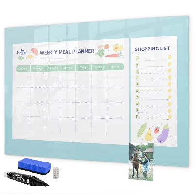 Tableau effaçable magnétique Planificateur de repas et liste de courses