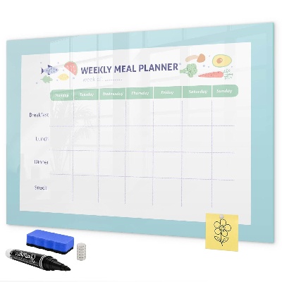 Tableau magnétique effaçable Planificateur de repas pour chaque semaine