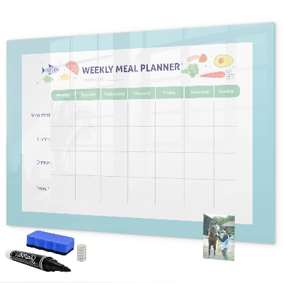 Tableau magnétique effaçable Planificateur de repas pour chaque semaine