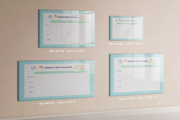 Tableau magnétique effaçable Planificateur de repas pour chaque semaine