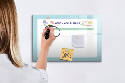 Tableau magnétique effaçable Planificateur de repas pour chaque semaine