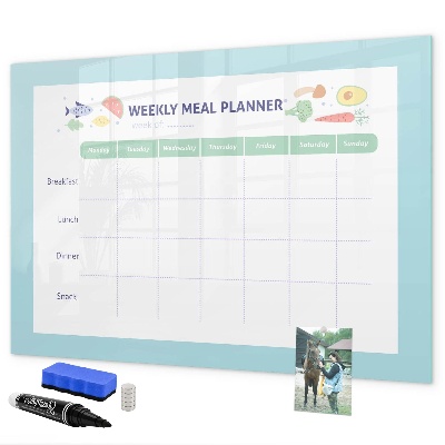 Tableau magnétique effaçable Planificateur de repas pour chaque semaine