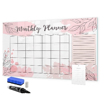 Tableau effaçable magnétique Agenda mensuel avec espace pour photos