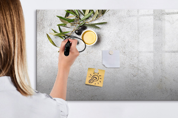 Tableau magnétique effaçable Un tableau élégant pour les notes et les photos