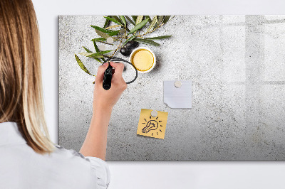 Tableau magnétique effaçable Un tableau élégant pour les notes et les photos