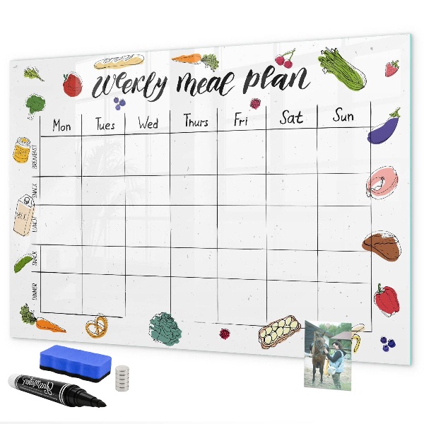 Tableau magnétique effaçable Plan de repas pour chaque semaine