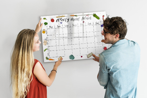 Tableau magnétique effaçable Plan de repas pour chaque semaine