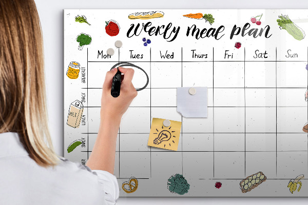Tableau magnétique effaçable Plan de repas pour chaque semaine