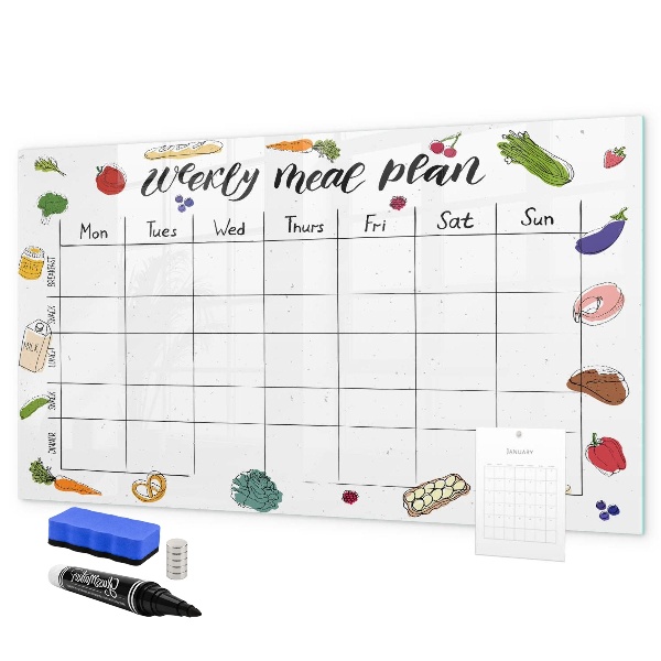Tableau magnétique effaçable Plan de repas pour chaque semaine