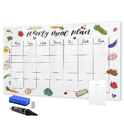 Tableau magnétique effaçable Plan de repas pour chaque semaine