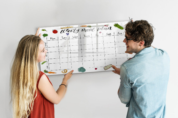 Tableau magnétique effaçable Plan de repas pour chaque semaine
