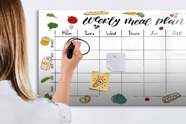 Tableau magnétique effaçable Plan de repas pour chaque semaine
