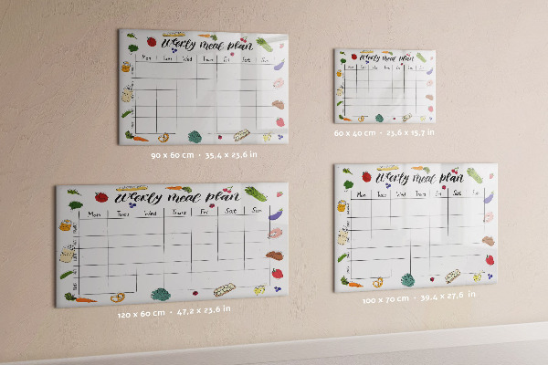 Tableau magnétique effaçable Plan de repas pour chaque semaine