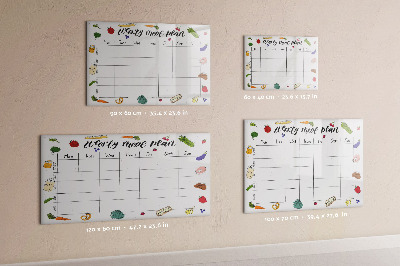 Tableau magnétique effaçable Plan de repas pour chaque semaine