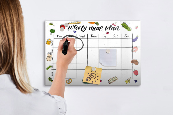 Tableau magnétique effaçable Plan de repas pour chaque semaine