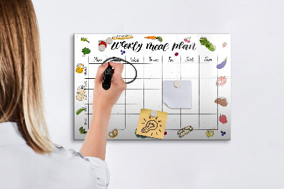 Tableau magnétique effaçable Plan de repas pour chaque semaine