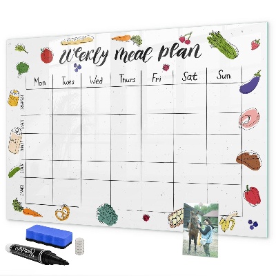 Tableau magnétique effaçable Plan de repas pour chaque semaine