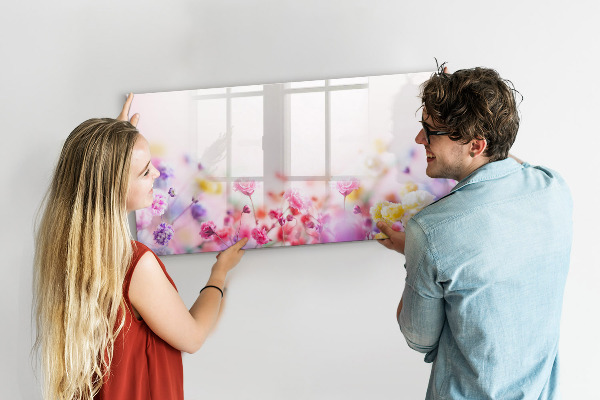 Tableau magnétique effaçable Tableau fleuri pour photos et notes