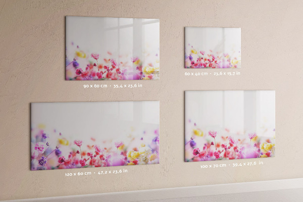 Tableau magnétique effaçable Tableau fleuri pour photos et notes