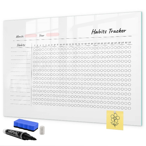 Tableau magnétique effaçable Suivi des habitudes revisité