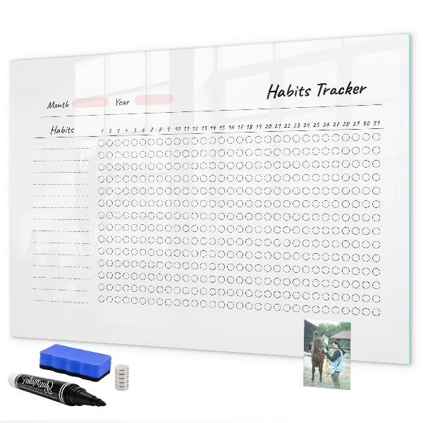Tableau magnétique effaçable Suivi des habitudes revisité