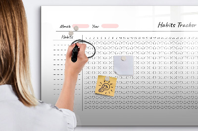 Tableau magnétique effaçable Suivi des habitudes revisité