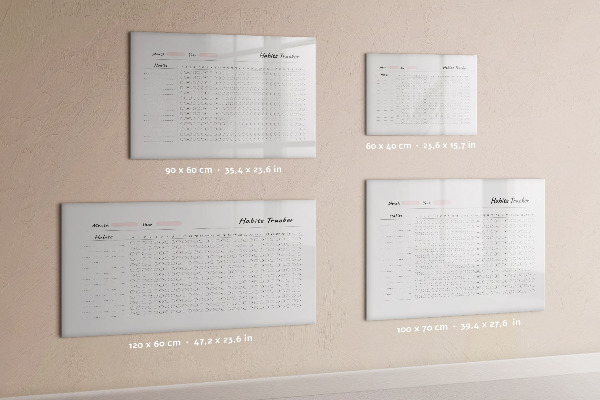 Tableau magnétique effaçable Suivi des habitudes revisité