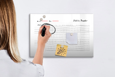Tableau magnétique effaçable Suivi des habitudes revisité