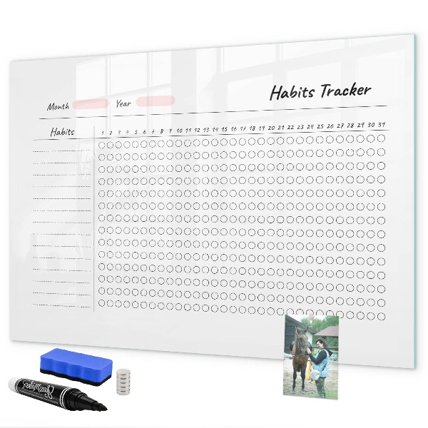 Tableau magnétique effaçable Suivi des habitudes revisité